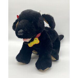 Build A Bear Black Lab Promise Pets Plush Dog Puppy w Collar & Bark Sound